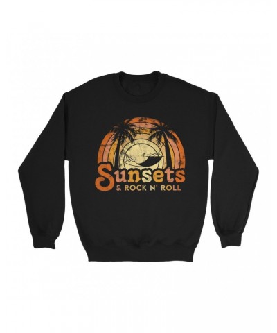 Music Life - Rock N’ Roll Music Life Sweatshirt | Sunsets & Rock n’ Roll Distressed Music Life Sweatshirt $10.24 Sweatshirts