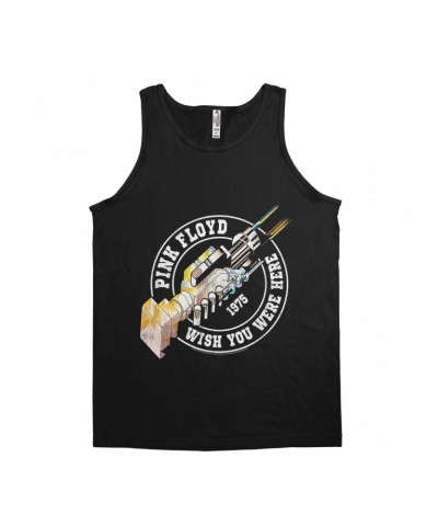 Pink Floyd Unisex Tank Top | Wish You Were Here Sticker Design Shirt $11.98 Shirts