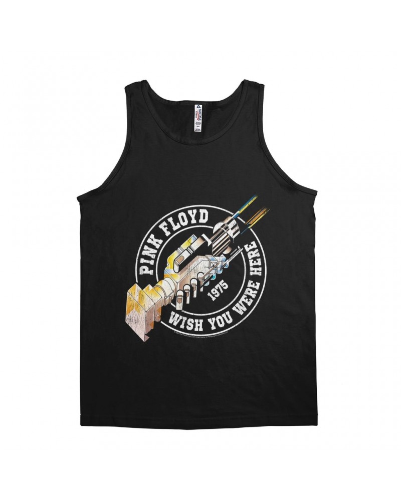 Pink Floyd Unisex Tank Top | Wish You Were Here Sticker Design Shirt $11.98 Shirts