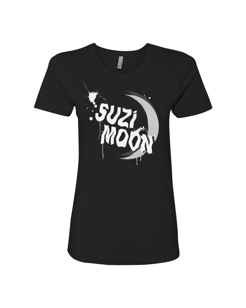 Suzi Moon Logo - Black - Fitted T-Shirt $7.51 Shirts