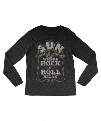 Sun Records Long Sleeve Shirt | Where Rock n Roll Began Filigree Design Distressed Shirt $11.38 Shirts