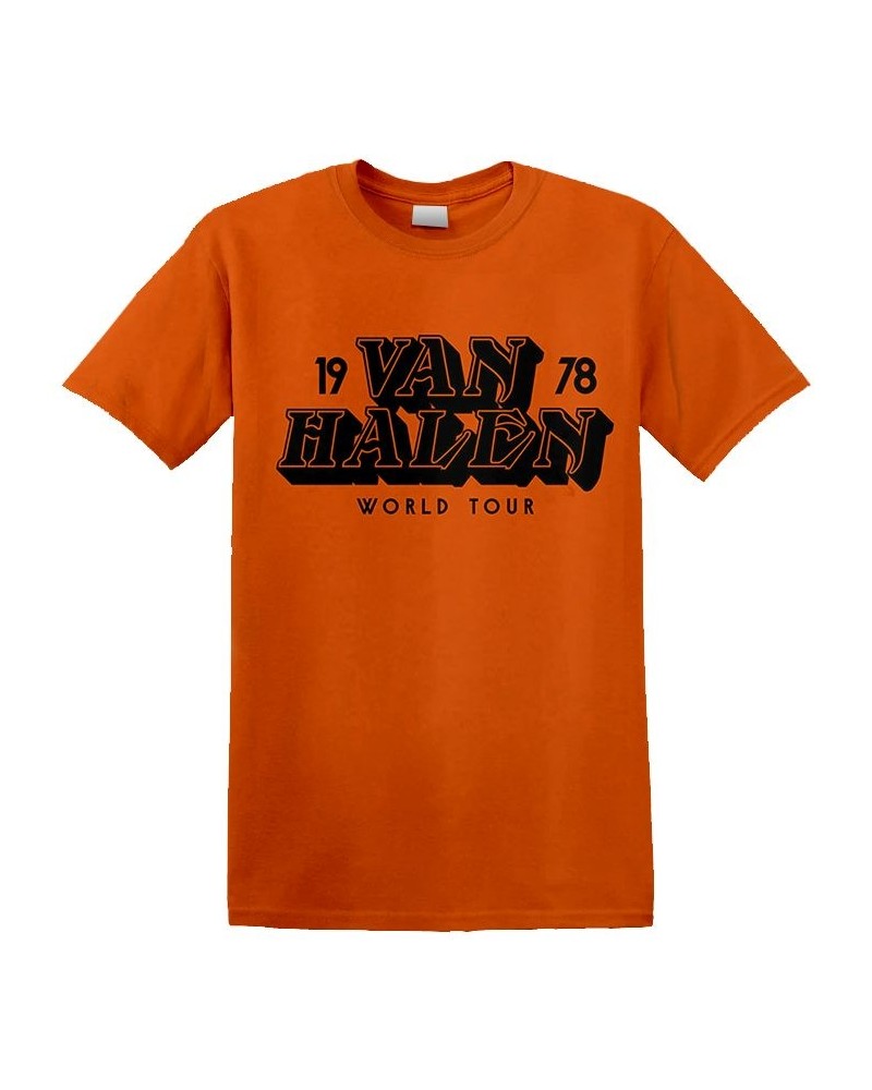 Van Halen World Tour '78' Orange T-Shirt $10.36 Shirts