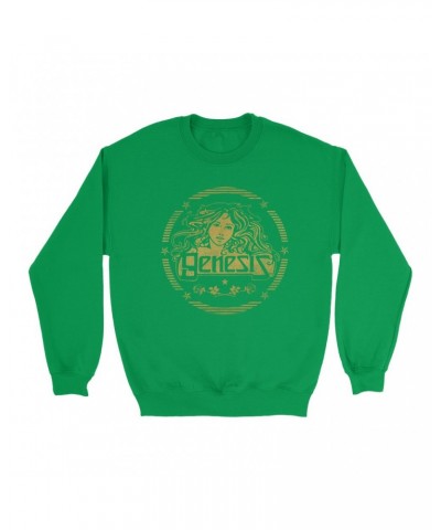 Genesis Bright Colored Sweatshirt | Band Art Nouveau Gold Logo Sweatshirt $10.83 Sweatshirts