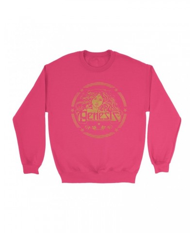 Genesis Bright Colored Sweatshirt | Band Art Nouveau Gold Logo Sweatshirt $10.83 Sweatshirts