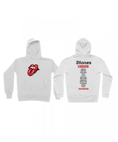 The Rolling Stones No Filter Tongue EU Tour White Hoodie $18.60 Sweatshirts