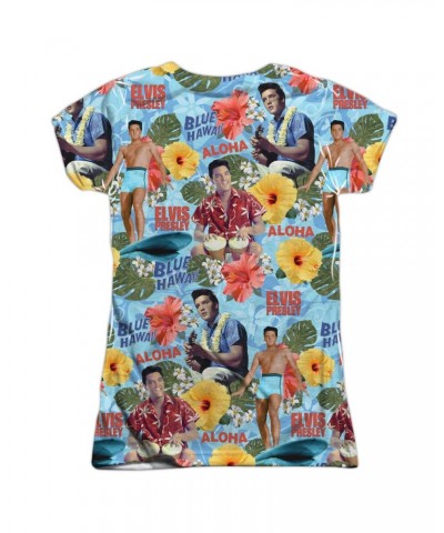 Elvis Presley Junior's T Shirt | SURF'S UP (FRONT/BACK PRINT) Sublimated Tee $10.14 Shirts