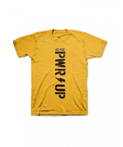 AC/DC Vertical POWER UP Yellow T-shirt $9.60 Shirts