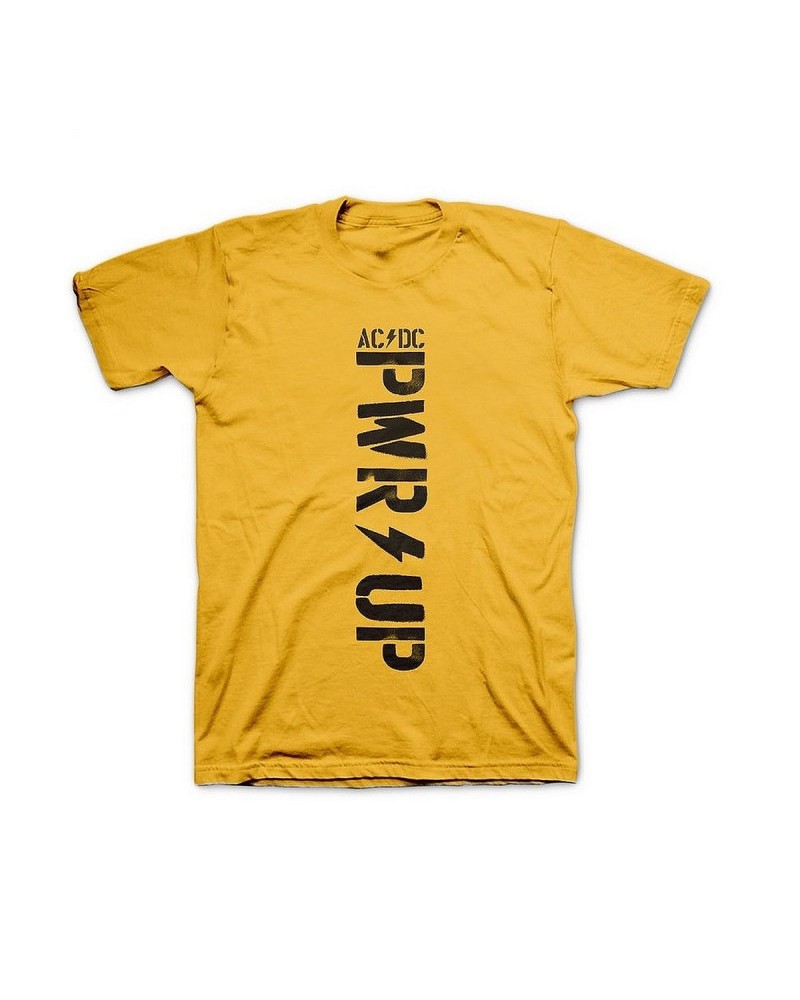 AC/DC Vertical POWER UP Yellow T-shirt $9.60 Shirts