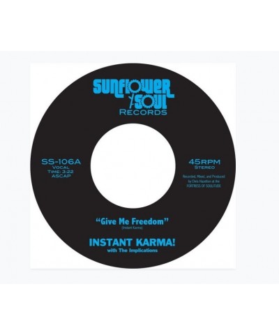 Instant Karma Give Me Freedom / Shine On Vinyl Record $3.60 Vinyl