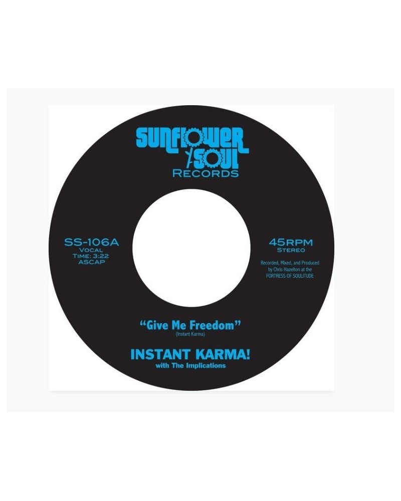 Instant Karma Give Me Freedom / Shine On Vinyl Record $3.60 Vinyl