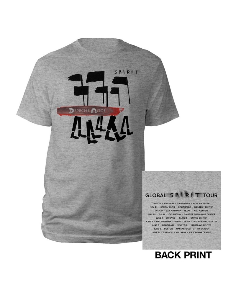 Depeche Mode Album/US Dates Grey T-shirt $14.00 Shirts