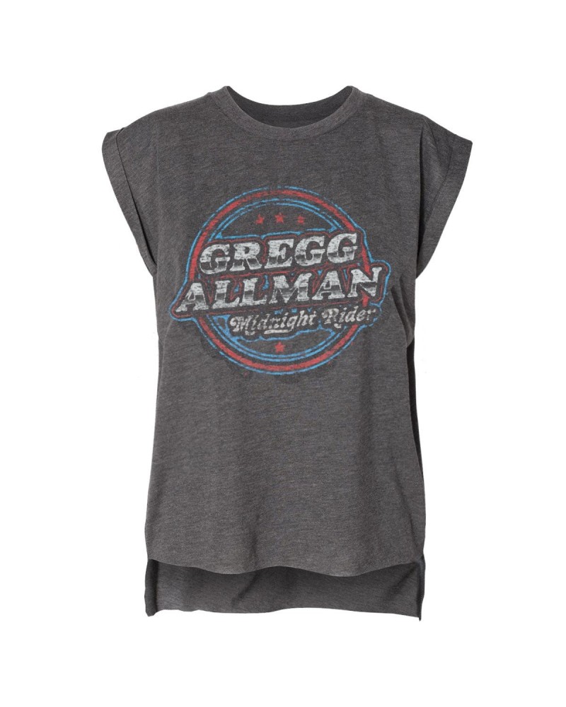 Gregg Allman Ladies Midnight Rider Badge Muscle T-Shirt $12.60 Shirts