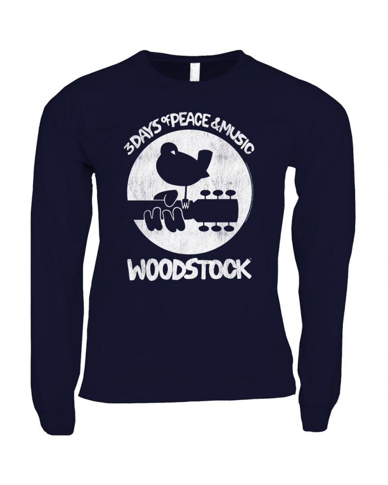 Woodstock Long Sleeve Shirt | Bird And Guitar All In White Shirt $14.08 Shirts