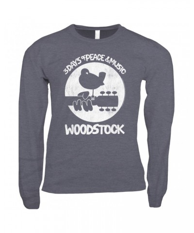 Woodstock Long Sleeve Shirt | Bird And Guitar All In White Shirt $14.08 Shirts