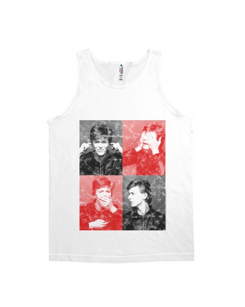 David Bowie Unisex Tank Top | Heros Photo Shoot Distressed Shirt $10.73 Shirts