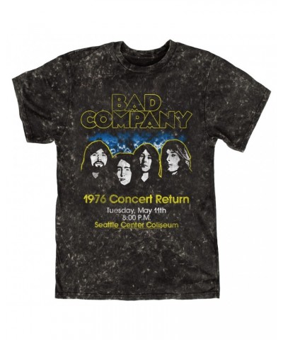 Bad Company T-shirt | 1976 Concert Return Distressed Mineral Wash Shirt $12.58 Shirts