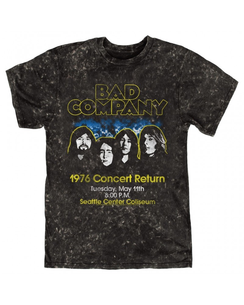 Bad Company T-shirt | 1976 Concert Return Distressed Mineral Wash Shirt $12.58 Shirts