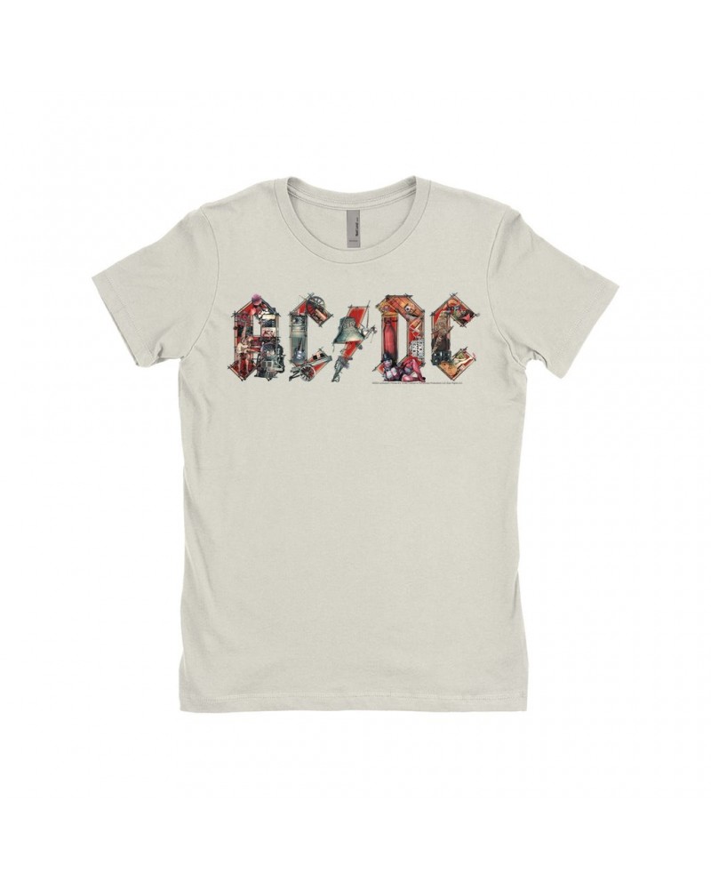 AC/DC Ladies' Boyfriend T-Shirt | Industrial Logo Shirt $12.23 Shirts