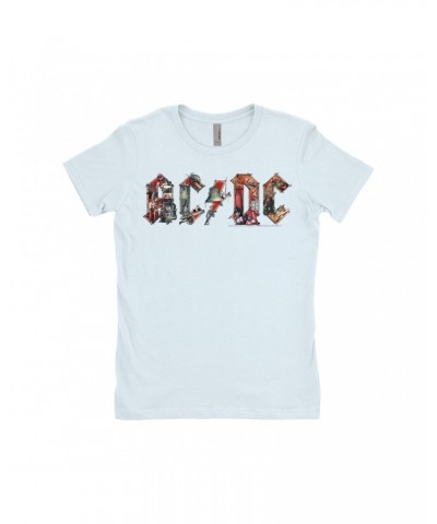 AC/DC Ladies' Boyfriend T-Shirt | Industrial Logo Shirt $12.23 Shirts