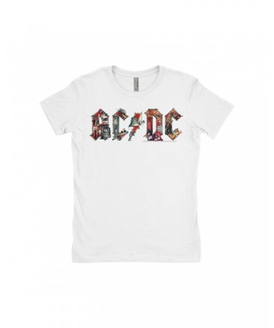 AC/DC Ladies' Boyfriend T-Shirt | Industrial Logo Shirt $12.23 Shirts