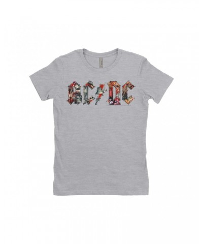 AC/DC Ladies' Boyfriend T-Shirt | Industrial Logo Shirt $12.23 Shirts