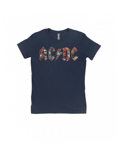 AC/DC Ladies' Boyfriend T-Shirt | Industrial Logo Shirt $12.23 Shirts