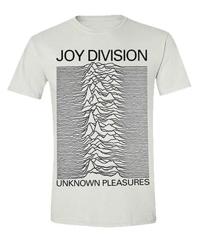 Joy Division T-Shirt - Unknown Pleasures (White) $13.44 Shirts