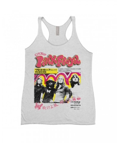 Pink Floyd Ladies' Tank Top | 1972 Japan Concert Distressed Shirt $11.87 Shirts