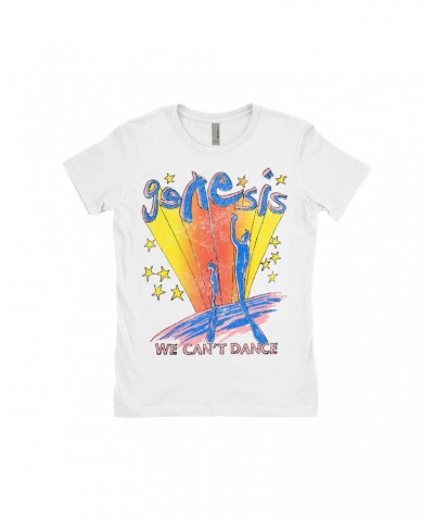 Genesis Ladies' Boyfriend T-Shirt | We Can't Dance Colorful Sketch Distressed Shirt $12.23 Shirts