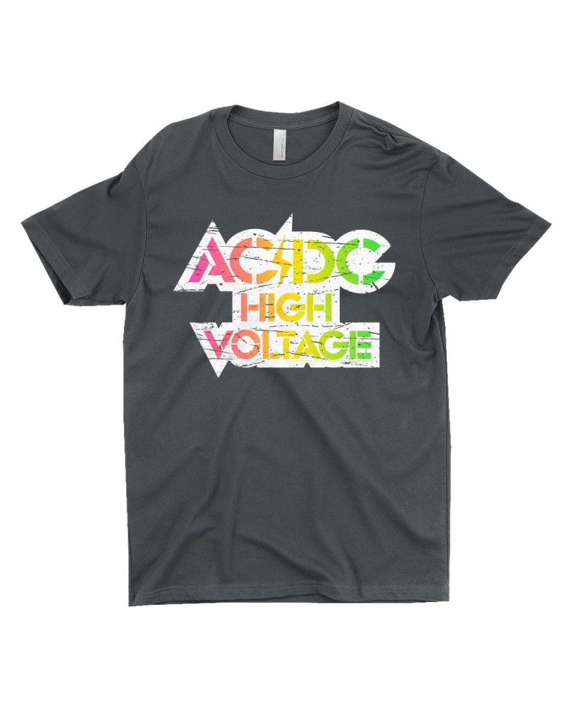 AC/DC T-Shirt | Neon High Voltage Logo Shirt $10.23 Shirts