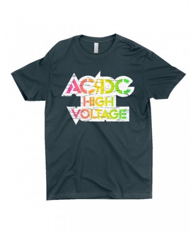 AC/DC T-Shirt | Neon High Voltage Logo Shirt $10.23 Shirts