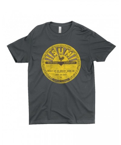 Jerry Lee Lewis T-Shirt | Whole Lotta Shakin' Going On Record Label Distressed Shirt $9.48 Shirts