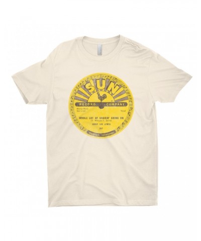 Jerry Lee Lewis T-Shirt | Whole Lotta Shakin' Going On Record Label Distressed Shirt $9.48 Shirts