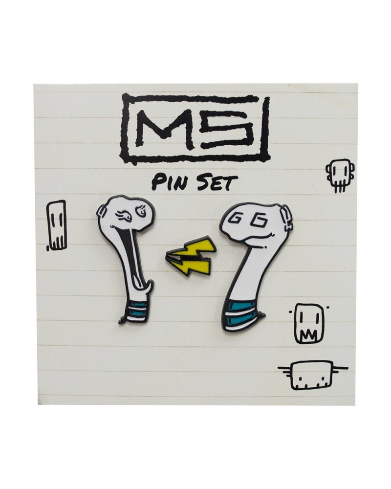 Mike Shinoda Boris & Oatmeal Enamel Pin Set $7.00 Accessories