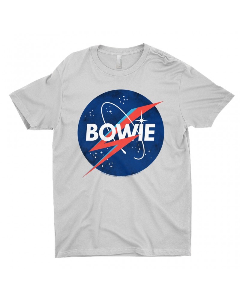 David Bowie T-Shirt | Bowie NASA Inspired Logo Shirt $10.98 Shirts