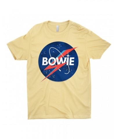 David Bowie T-Shirt | Bowie NASA Inspired Logo Shirt $10.98 Shirts