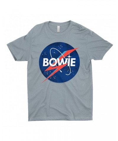 David Bowie T-Shirt | Bowie NASA Inspired Logo Shirt $10.98 Shirts