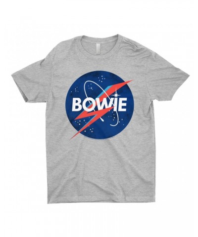 David Bowie T-Shirt | Bowie NASA Inspired Logo Shirt $10.98 Shirts