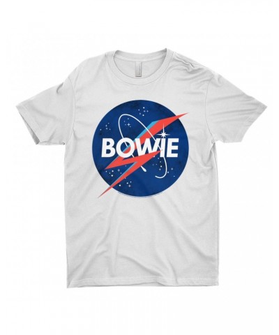 David Bowie T-Shirt | Bowie NASA Inspired Logo Shirt $10.98 Shirts