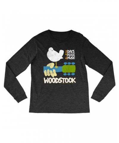 Woodstock Heather Long Sleeve Shirt | 3 Days Of Peace And Music Shirt $10.18 Shirts