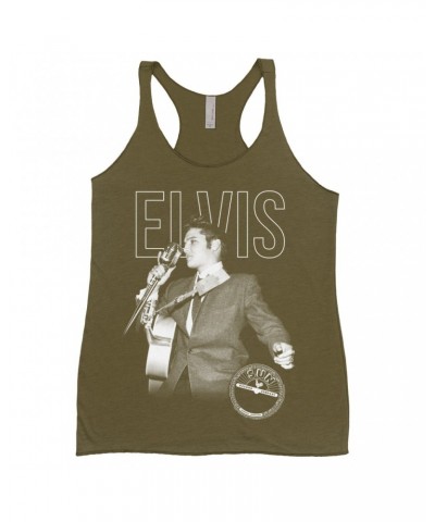 Elvis Presley Ladies' Tank Top | Solo Live With Logo Shirt $9.26 Shirts