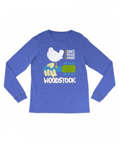 Woodstock Heather Long Sleeve Shirt | 3 Days Of Peace And Music Shirt $10.18 Shirts