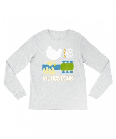 Woodstock Heather Long Sleeve Shirt | 3 Days Of Peace And Music Shirt $10.18 Shirts