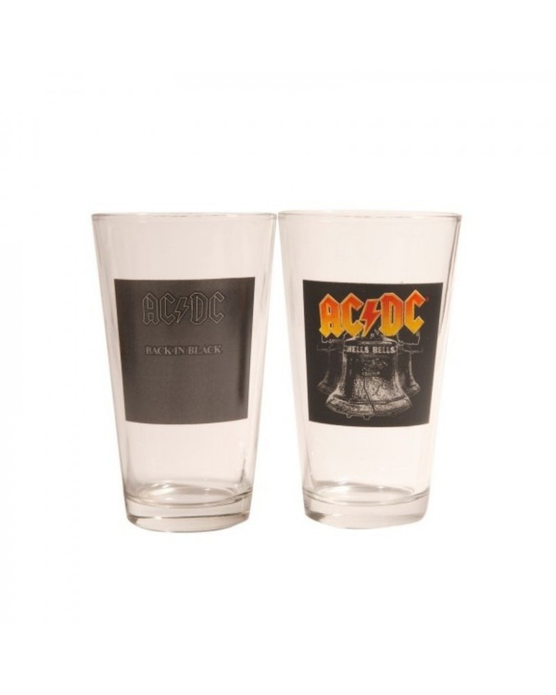 AC/DC Back In Black 2 Pc Pint Glass Set $5.70 Drinkware