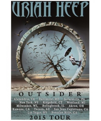 Uriah Heep "2015 Outsider" Tour Poster $4.70 Decor