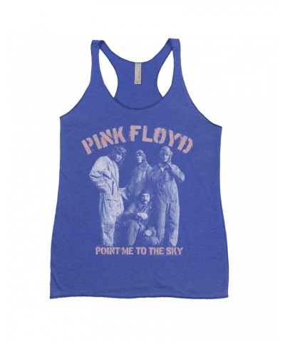 Pink Floyd Ladies' Tank Top | Point Me To The Sky Pink Design Distressed Shirt $11.00 Shirts