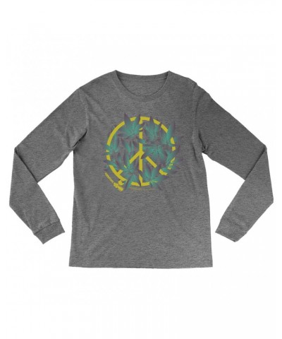 Woodstock Heather Long Sleeve Shirt | Peace Plant Shirt $12.88 Shirts