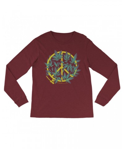 Woodstock Heather Long Sleeve Shirt | Peace Plant Shirt $12.88 Shirts