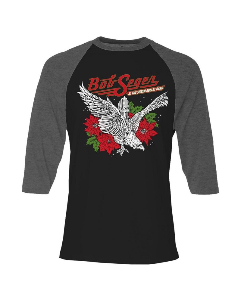 Bob Seger & The Silver Bullet Band Poinsettia Eagle Holiday Raglan Shirt $12.30 Shirts