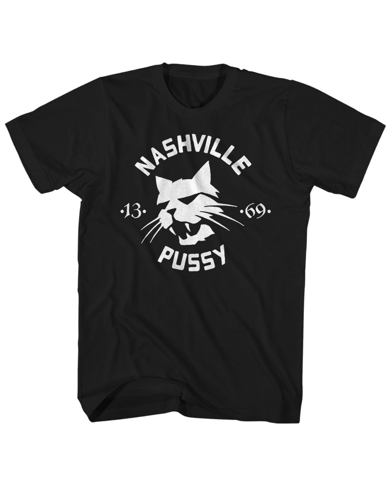 Nashville Pussy T-Shirt | 13 69 Album Art Cat Logo Shirt $11.42 Shirts